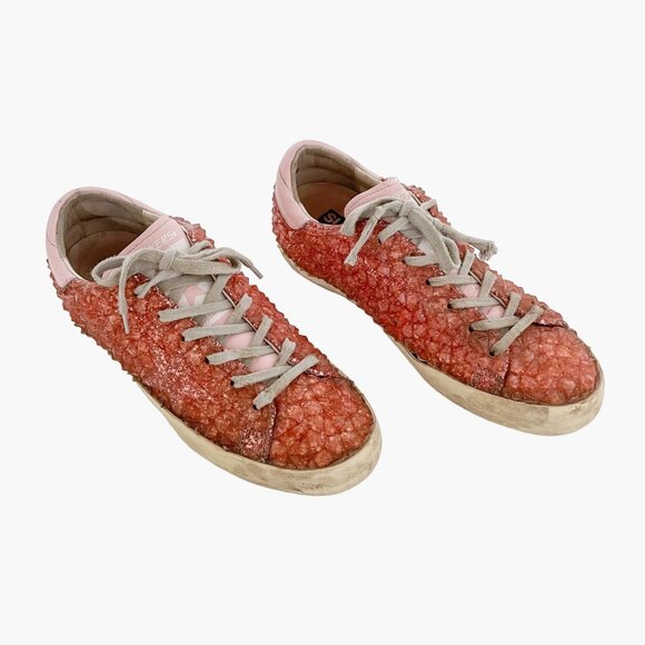 Golden Goose Superstar Sneakers Jelly Diamond EU 40 US 10 Pink Glitter Low Top - Picture 1 of 12